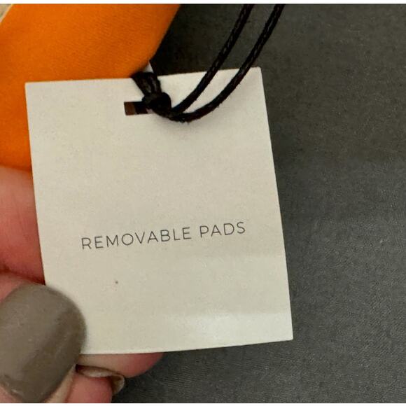 Shade & Shore Bikini Top Womens Small Orange Striped Sexy Feminine Sexy Funky - Picture 4 of 8